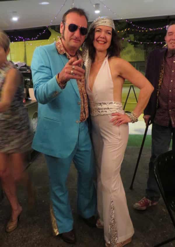 “We’re the middle aged couple that’s walking down the street holding hands,” laughs Angela. The couple at their 20th Wedding anniversary in 2005