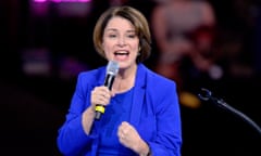 FILES-COMBO-US-VOTE-DEMOCRATS-POLITICS-KLOBUCHAR<br>(FILES) In this file photo taken on February 08, 2020 Democratic presidential hopeful Minnesota Senator Amy Klobuchar addresses the Democratic Party’s 61st Annual McIntyre-Shaheen 100 Club dinner at SNHU arena in Manchester, New Hampshire. - Senator Amy Klobuchar on late June 18, 2020, removed herself from consideration to be Joe Biden’s running mate, citing the ongoing national discussion about racial injustice and police brutality to suggest the former vice president should choose a woman of color. (Photo by Joseph Prezioso / AFP) (Photo by JOSEPH PREZIOSO/AFP via Getty Images)