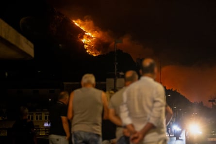 A wildfire near the town of Omis, Croatia, in August.