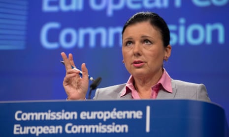 Vĕra Jourová, the EU commissioner in charge of justice and gender equality.