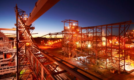 A BHP Billiton processing plant near the Olympic Dam mine in South Australia