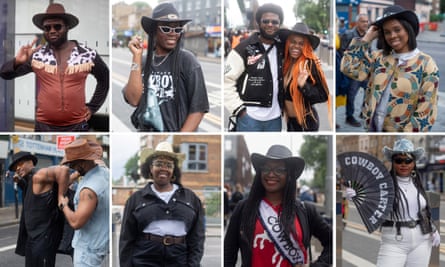 Montage of Beyoncé fans in stetsons