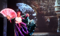 The Italian soprano Giorgia Paci performs the Cenerentola opera at the Boboli Gardens in Florence, Italy. 