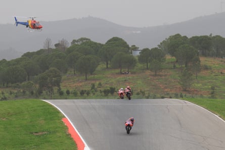 Jorge Martin leads the way ahead of Maverick Viñales and Marc Márquez.