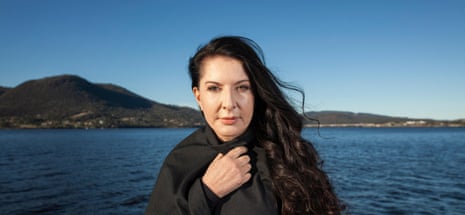 Marina Abramović outside the Museum of Old and New Art, Hobart.