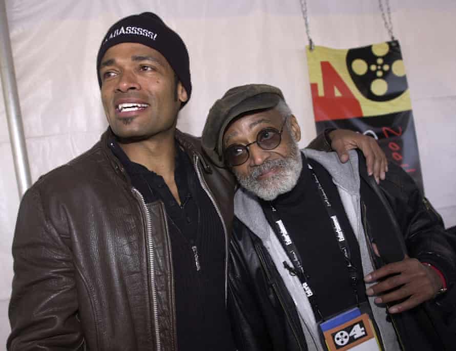 Melvin with his son Mario Van Peebles at the Sundance film festival.