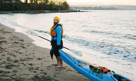 Charles Latimer and his kayak