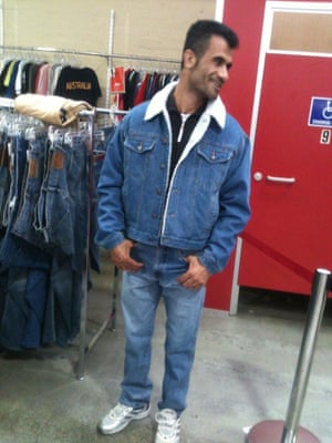 Fazel Chegeni in his prized denim jacket