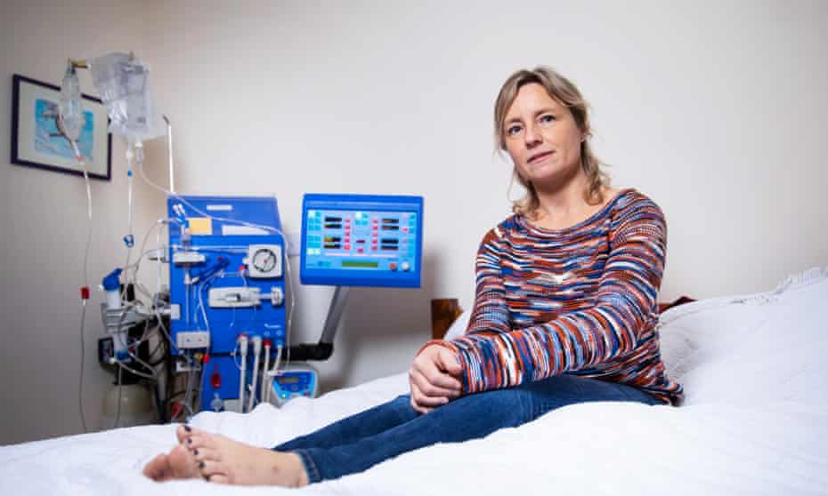 Madeleine Warren with her home dialysis machine