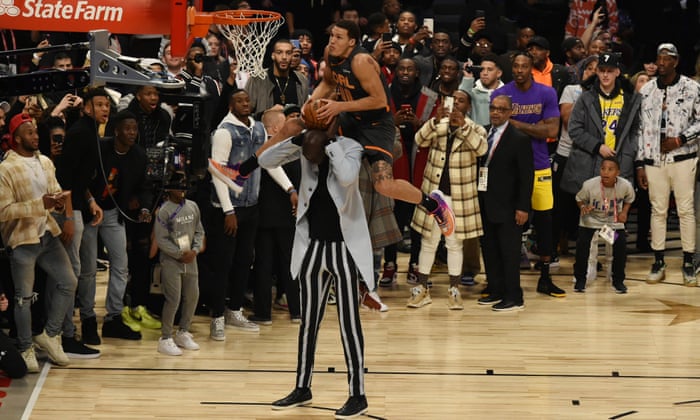 Aaron Gordon Leaps Over 7ft 5in Tacko Fall But Jones Jr Wins Nba Dunk Contest Nba The Guardian