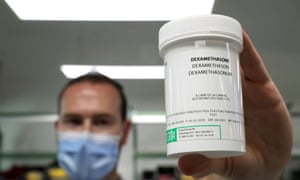 Belgian pharmacist with Dexamethasone