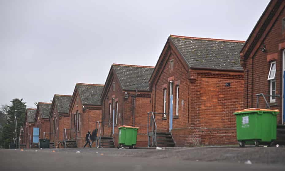 Napier Barracks, a former military site used to house asylum seekers in Folkestone, south-east England.