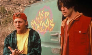 The Venice Beach look … Alex Winter in the baseball cap with hair protruding.