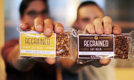 ReGrained snack bars are made from the leftover grains used in the beer brewing process.