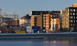 An under-construction district of Helsinki in 2013.