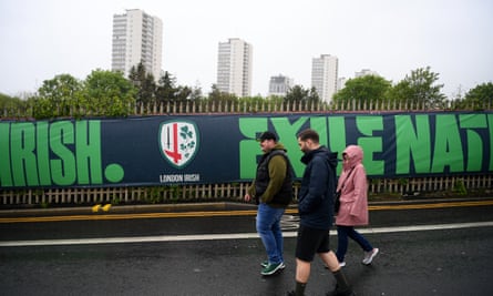 Fans attend a London Irish match