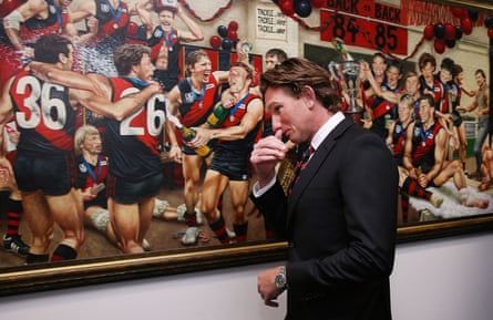 James Hird, head coach of the Bombers at the time of the supplement scandal
