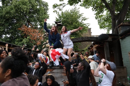 England fans at the Leyton Star pub in Leyton, east London