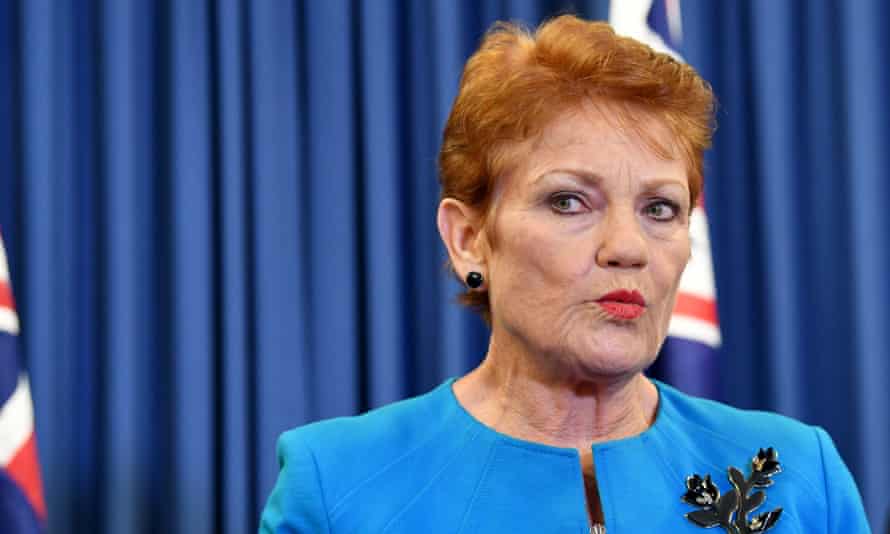 One Nation leader Pauline Hanson.