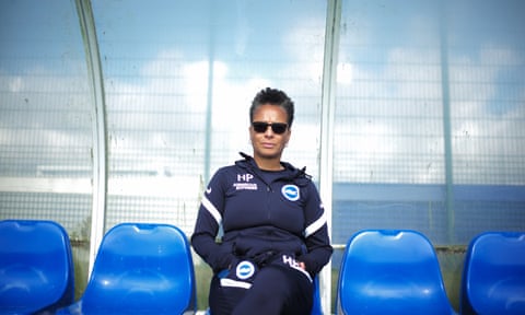 Hope Powell at Brighton's training ground in Lancing, West Sussex