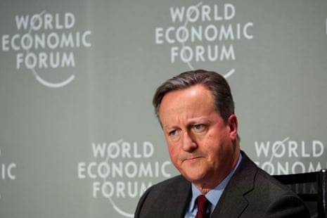 David Cameron at Davos today.
