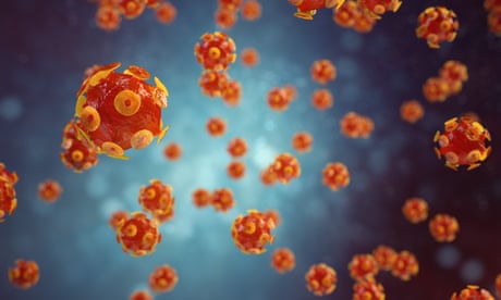 Hepatitis viruses 3d illustration.