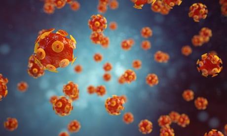 Hepatitis viruses 3d illustration.