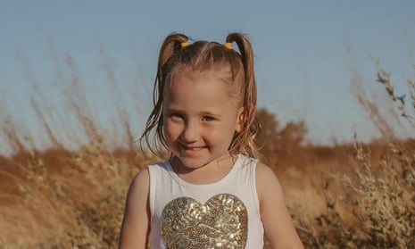 Missing four-year-old Cleo Smith was last seen about 1.30am on Saturday at the Blowholes campsite in Macleod, Western Australia. She was wearing a pink one-piece sleepsuit with a blue and yellow pattern.