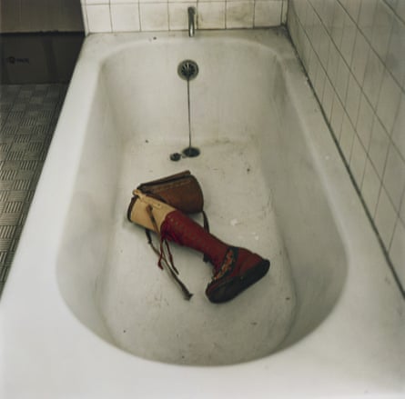 Unseen for 50 years … Kahlo’s prosthetic leg, captured in Graciela Iturbide’s photograph.