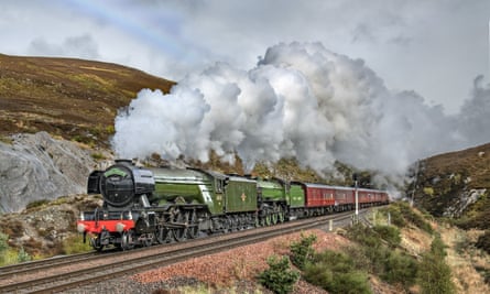 The famous green locomotive in Scotland