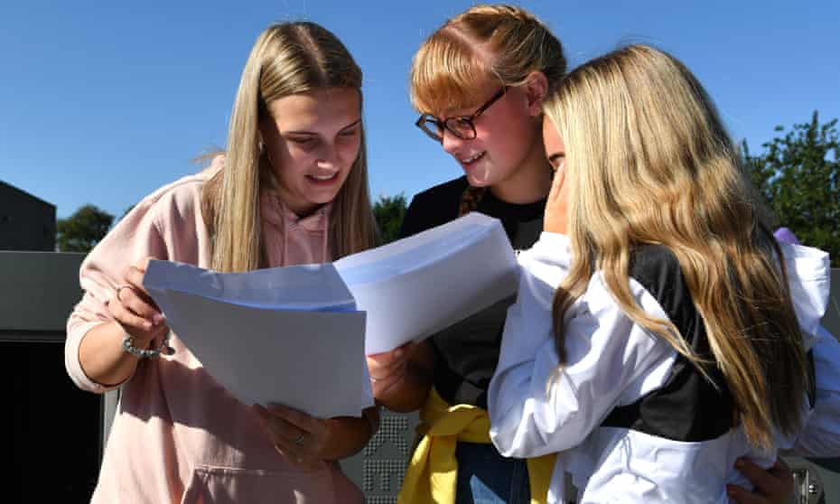 Pupils receive results