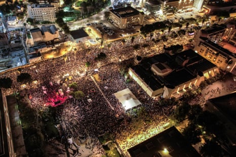 People take part in a protest demanding the release of the hostages held in Gaza who were seized in the October 7 attack by Hamas gunmen, in Tel Aviv, Israel, November 11, 2023.