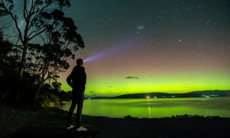 Aurora Australis seen from South Arm Peninsula near Hobart