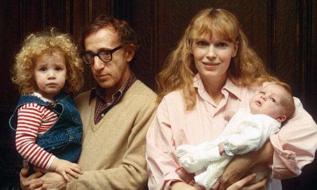 Dylan Farrow, Woody Allen, Mia Farrow and Ronan Farrow in 1988.