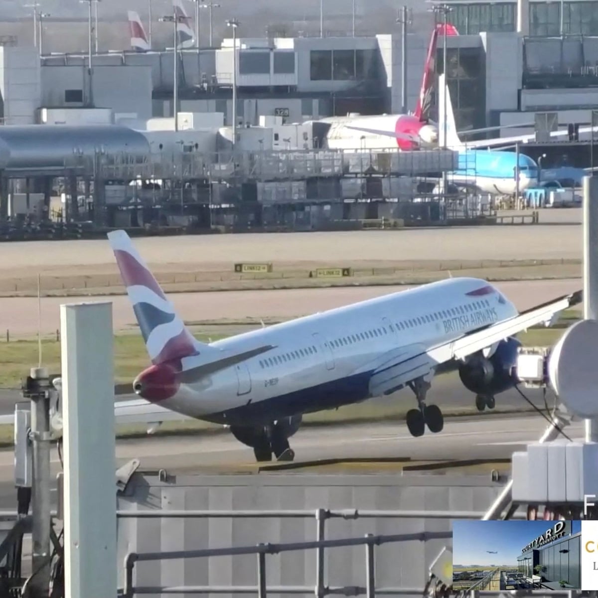 BA jet in near-miss at Heathrow after landing aborted in high winds | Heathrow airport | The Guardian