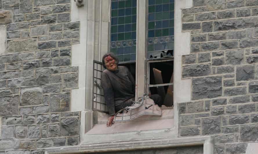 Sue Spigel managed to get herself to the cathedral’s window