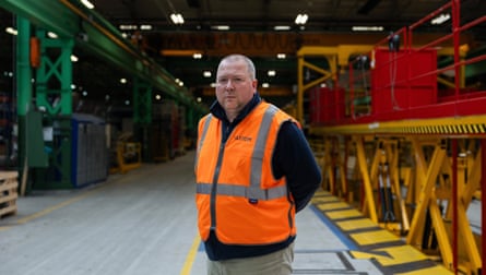 Production manager Darren Spencer at Alstom’s plant