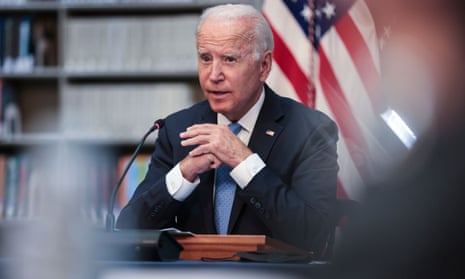President Joe Biden hosts a meeting with business leaders and CEOs on the Covid-19 response, in Washington DC on Wednesday.