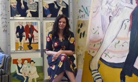 Chantal Joffe in her London studio, 2020.