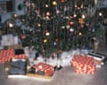 presents under a holiday tree