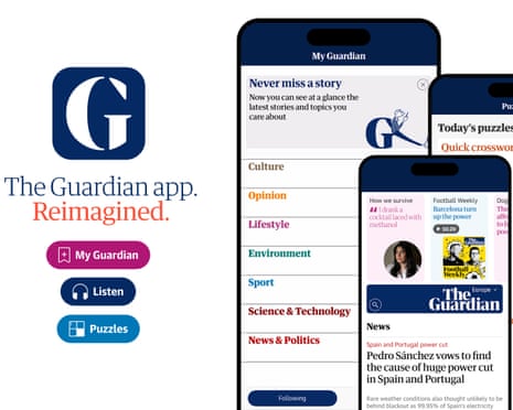 New Guardian app and homepage