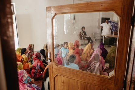 Women participate in a workshop in Piplantri’s communal centre