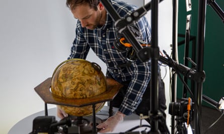 The process allows people to see close-up detail of the globes online.
