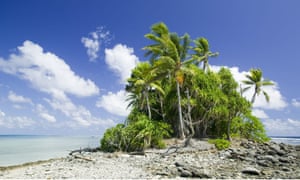 The Funafuti atoll on Tuvalu.