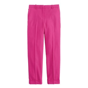 bright pink trousers
