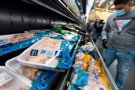 chicken on supermarket shelf