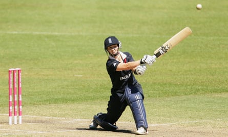 Claire Taylor in action with England at the 2009 Women’s World Cup against West Indies.