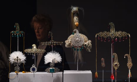 The al-Thani collection of 270 items belonging to Indian maharajahs on display in New York in 2014.