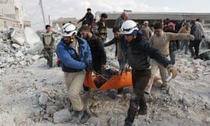 ‘White helmets’ rescue the wounded but their work has got far deadlier in recent weeks.