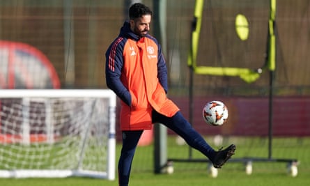 Ruben Amorim at Manchester United training